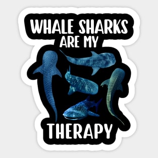 Watercolor Shark Ocean Sea Whale Sharks Are My Therapy Sticker